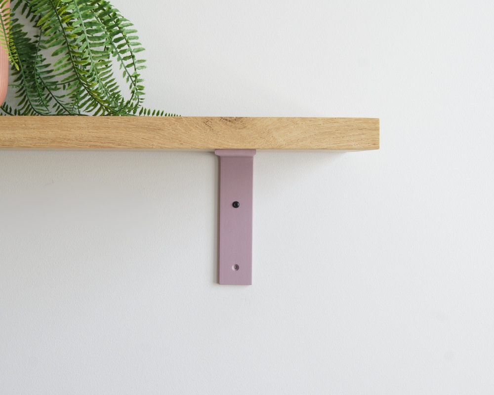 STERKSTAEL Ares Lila Mist - industriële plankdrager – geschikt voor een plank van 20 to 25 cm – kleur paars violet – incl. bevestigingsmateriaal - poedercoating – staal - 1 stuk