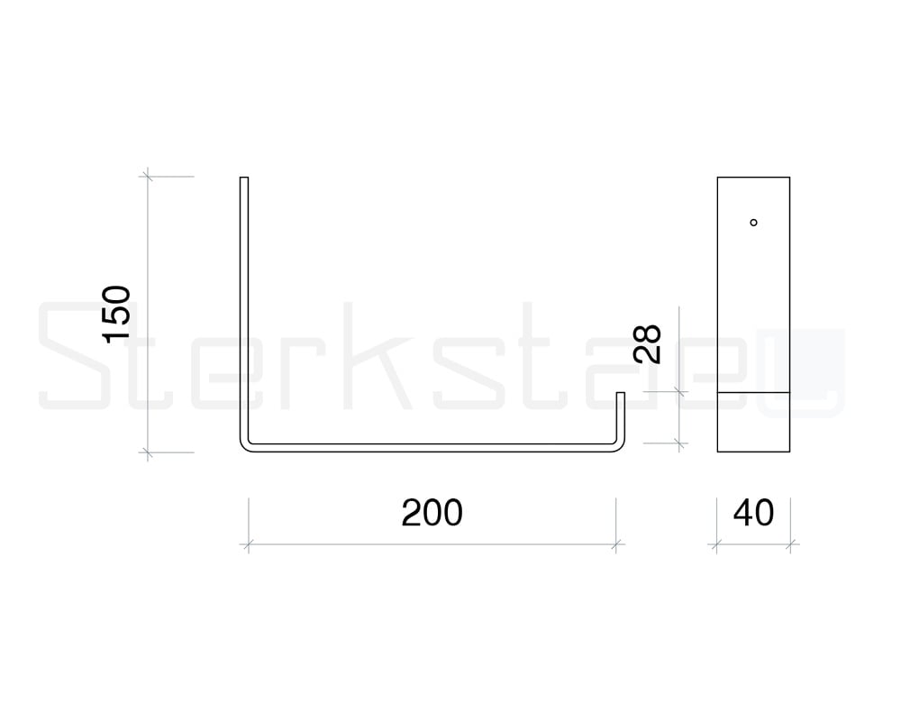 STERKSTAEL Odin Lila Mist - industriële plankdrager – geschikt voor een plank van 20 cm – kleur paars violet – incl. bevestigingsmateriaal - poedercoating – staal - 1 stuk