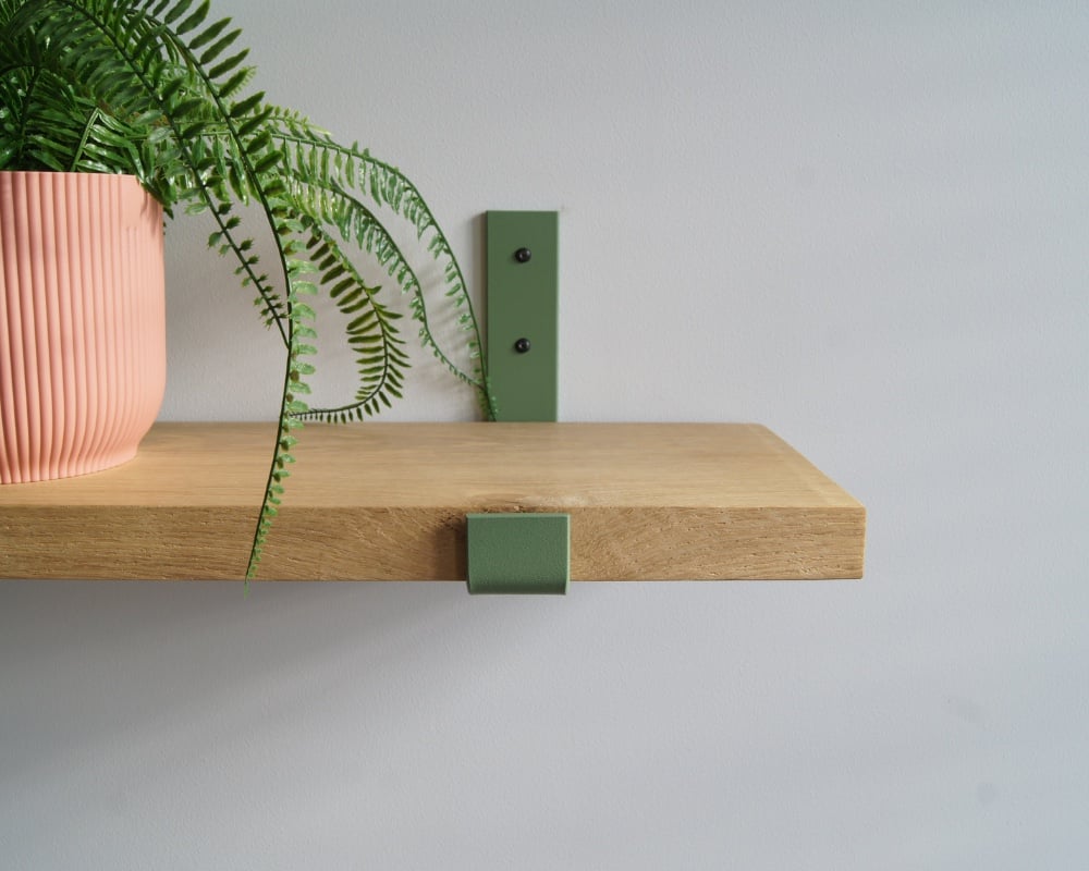 STERKSTAEL Odin Salie Groen - industriële plankdrager – geschikt voor een plank van 20 cm – kleur groen – incl. bevestigingsmateriaal - poedercoating – staal - 1 stuk