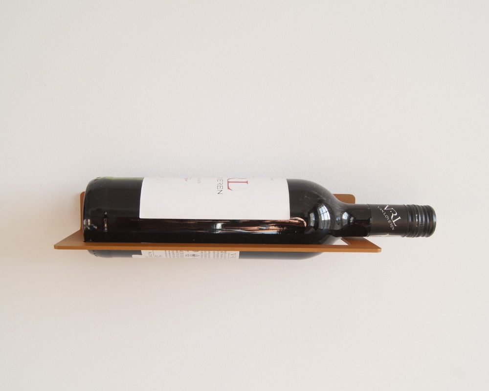 STERKSTAEL Dionysos CORTENSTAAL - wijnrek voor aan de muur metaal - poedercoating - staal - kleur brons roestig bruin - 1 stuk