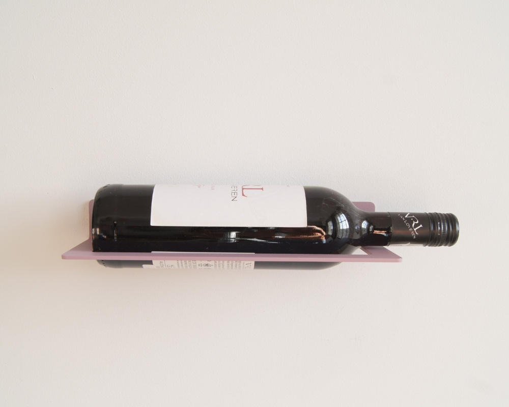 STERKSTAEL Dionysos LILA MIST - wijnrek voor aan de muur metaal - poedercoating - staal - kleur lavendel paars - 1 stuk