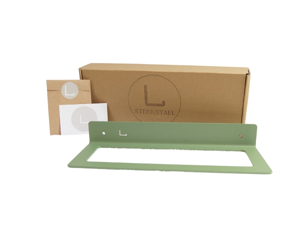 STERKSTAEL Dionysos SALIE GROEN - wijnrek voor aan de muur metaal - poedercoating - staal - kleur salie groen - 1 stuk