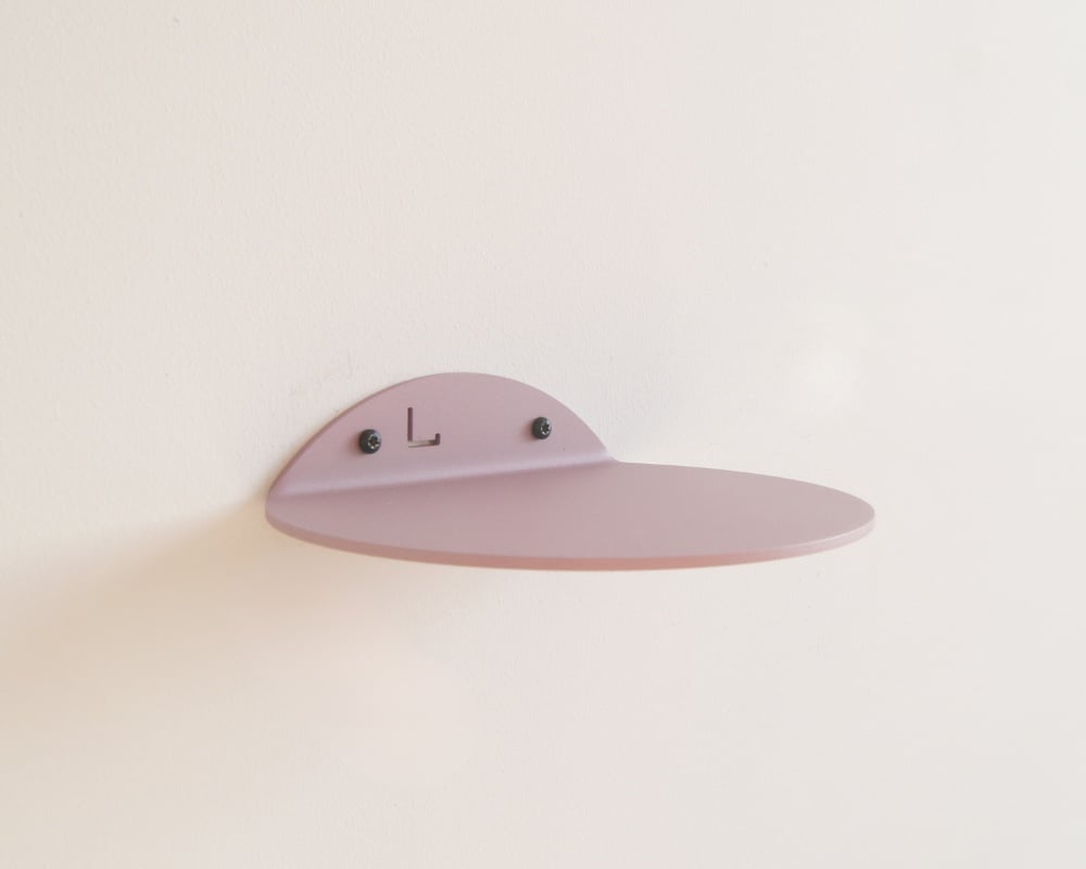 STERKSTAEL Saga Lila Mist - wandplank - kleur lavendel paars - poedercoating - staal - wandrek