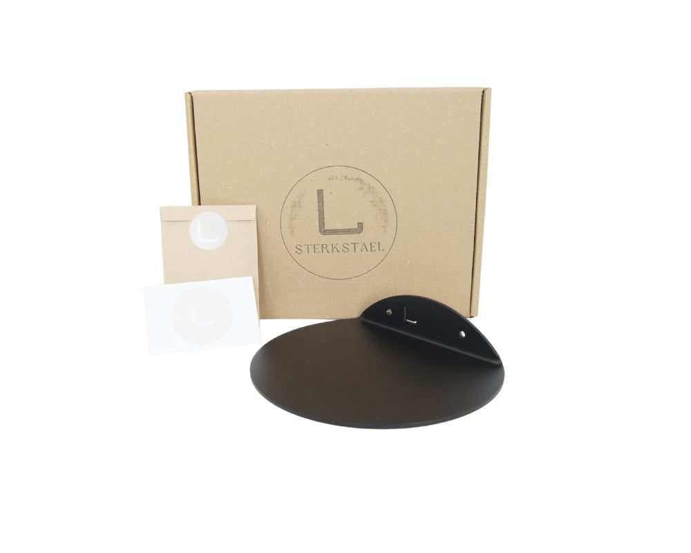 STERKSTAEL Saga Noir - wandplank - kleur zwart - poedercoating - staa… - 110752 STERKSTAEL Saga Noir - wandplank - kleur zwart - poedercoating - staal - wandrek