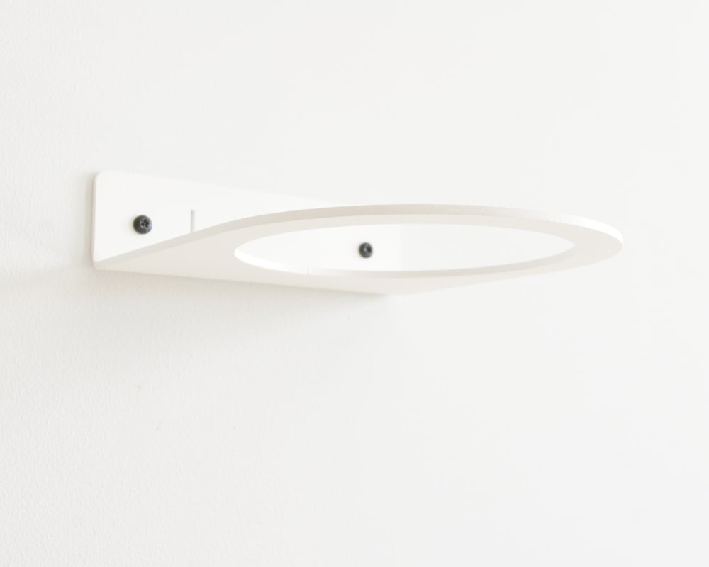 STERKSTAEL Ball Blanc ø 20cm - industriële balhouder muur - wandbevestiging - kleur wit - poedercoating - staalbalhouder, bal houder, bal aan de muur, muurbeugel bal, balring, ring houder, balkenrek, ballen rek, balrek, bal rek