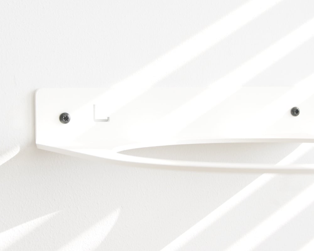 STERKSTAEL Ball Blanc ø 20cm - industriële balhouder muur - wandbevestiging - kleur wit - poedercoating - staalbalhouder, bal houder, bal aan de muur, muurbeugel bal, balring, ring houder, balkenrek, ballen rek, balrek, bal rek