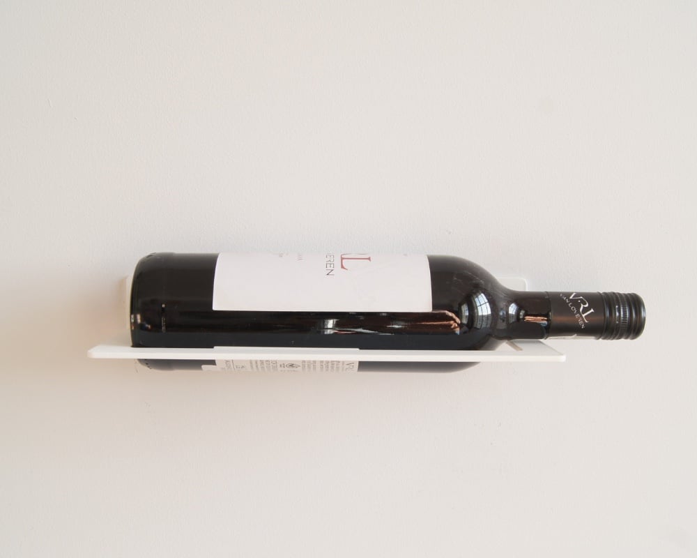 STERKSTAEL Dionysos BLANC - wijnrek voor aan de muur metaal - poedercoating - staal - kleur wit - 1 stuk