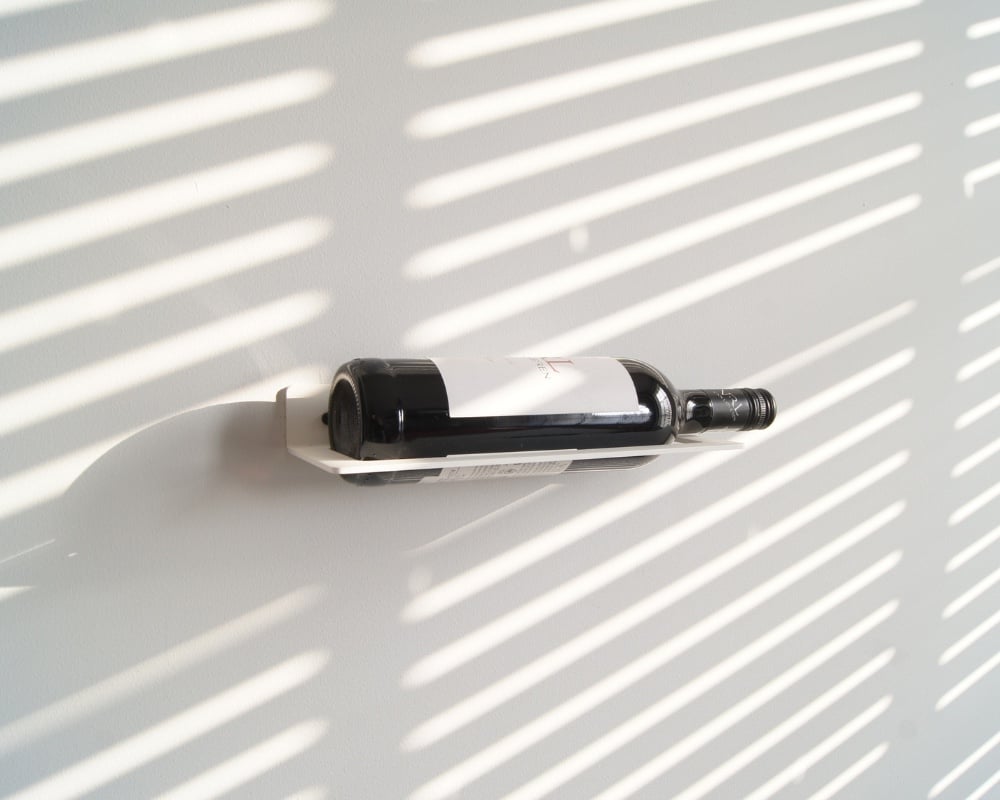 STERKSTAEL Dionysos BLANC - wijnrek voor aan de muur metaal - poedercoating - staal - kleur wit - 1 stuk