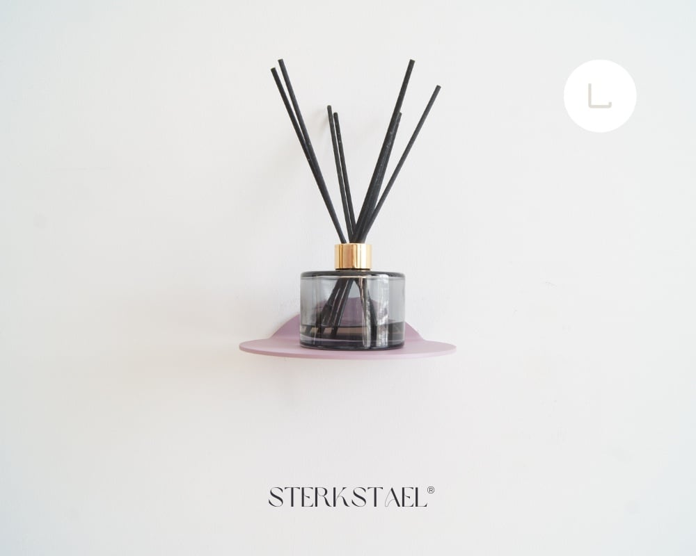 STERKSTAEL Saga wandplank Lila Mist - stalen wandplank - kleur Paars … - 133273 STERKSTAEL Saga wandplank Lila Mist - stalen wandplank - kleur Paars Violet - poedercoating - staal - wandrek - wandplankje - inclusief bevestigingsmateriaal – draagkracht van 10 kg – 1 stuk