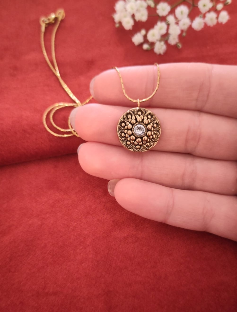 Vintage knoop ketting | Glamorous Art Nouveau | 1970s - 108596 Vintage knoop ketting | Glamorous Art Nouveau | 1970s