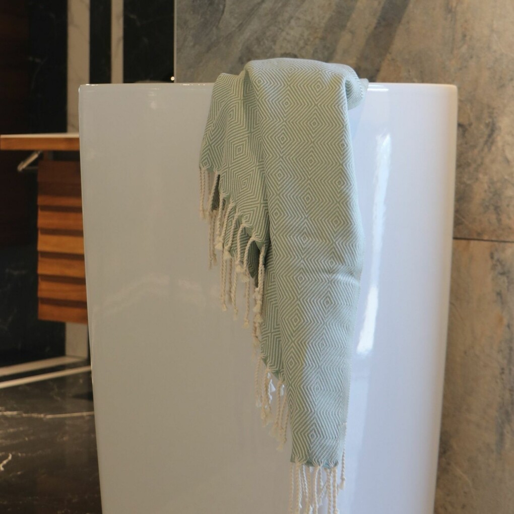 Hamamdoek - lykos - munt - 100x180 cm