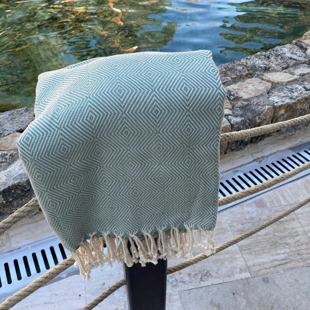 Hamamdoek - lykos - munt - 100x180 cm