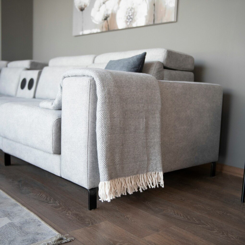 Visgraat Deken-Grijs- 150x200 cm