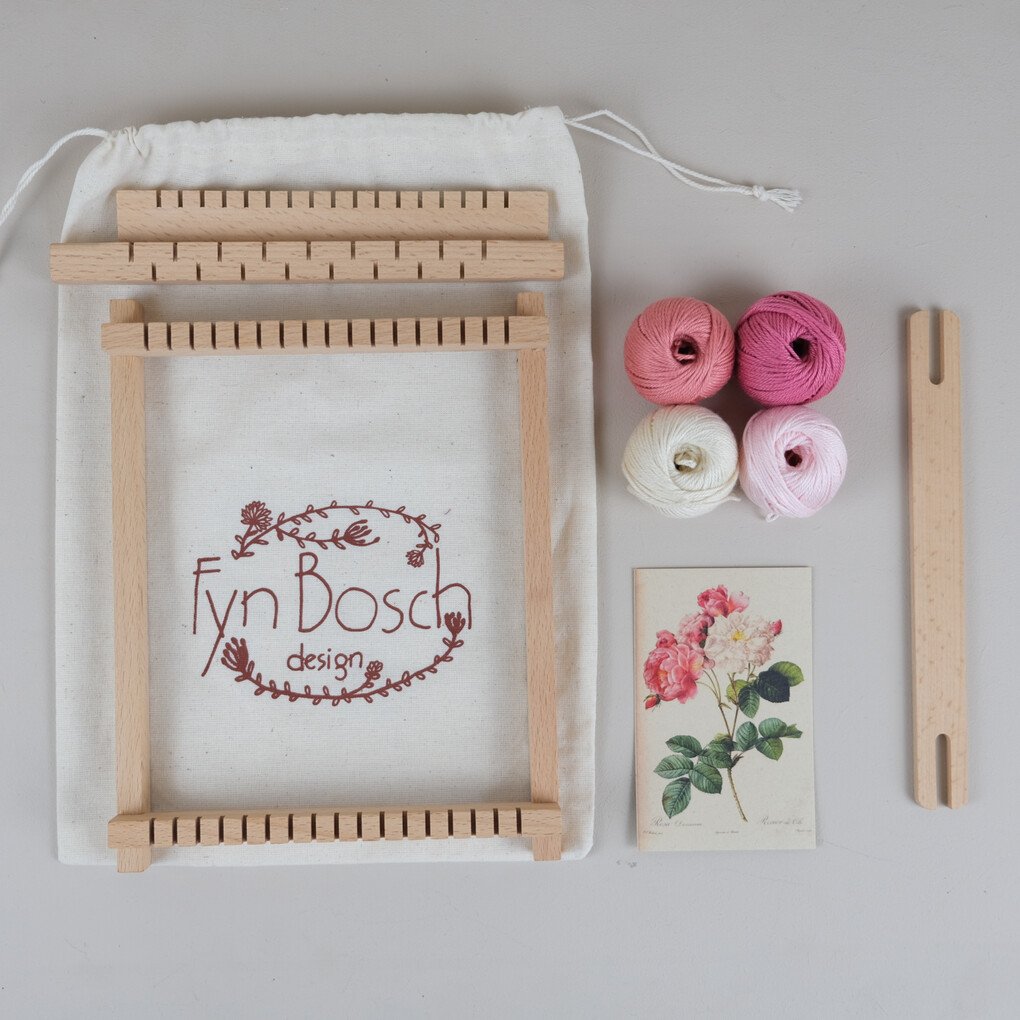 Roze Tuin Roos DIY Weefpakket Groot