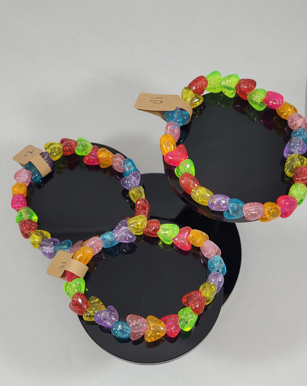 Glitter hart rek armband