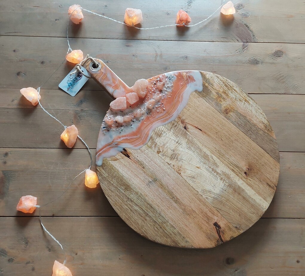 Mega serveerplank met zoutstenen - 45x57 CM