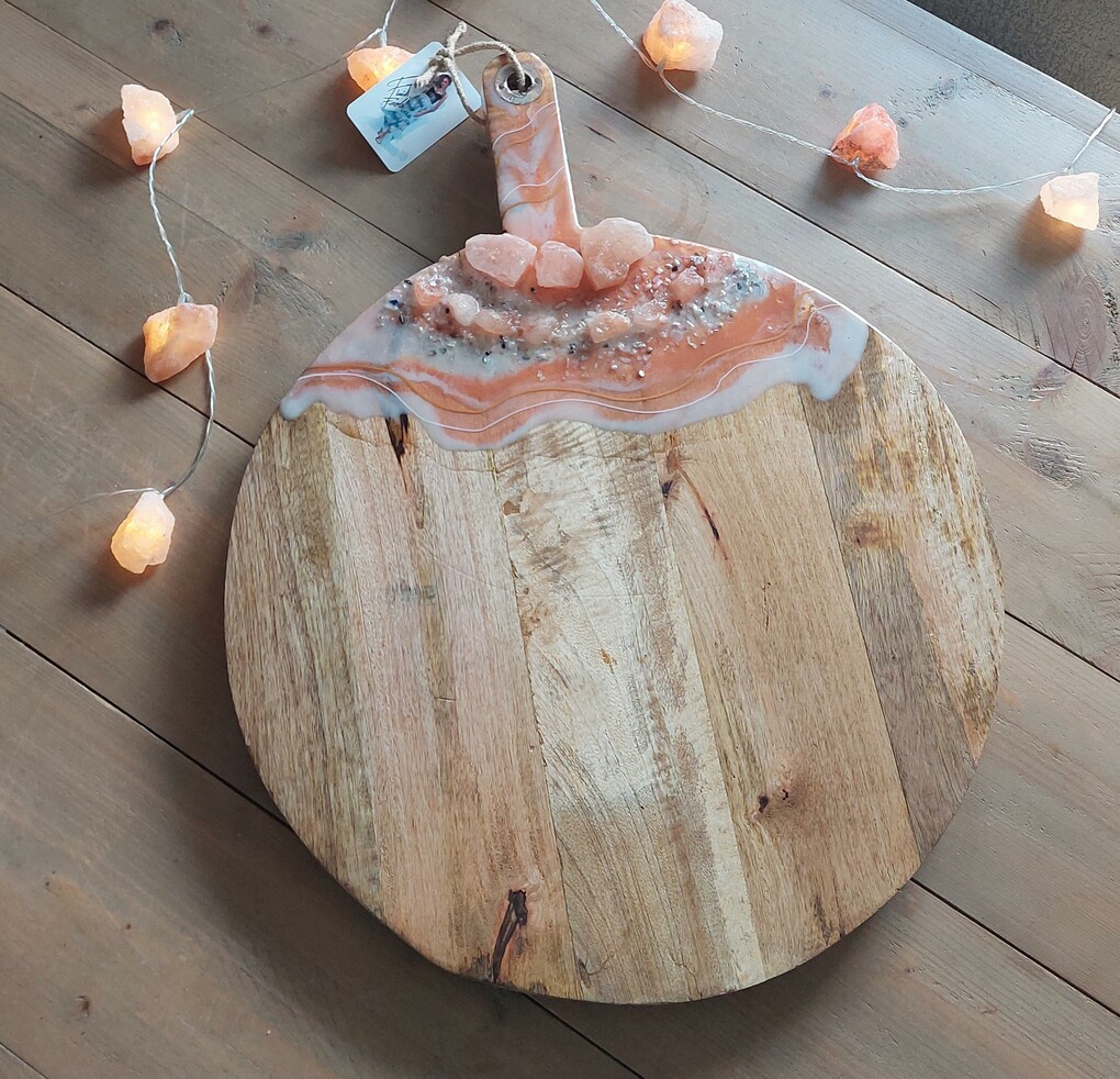 Mega serveerplank met zoutstenen - 45x57 CM