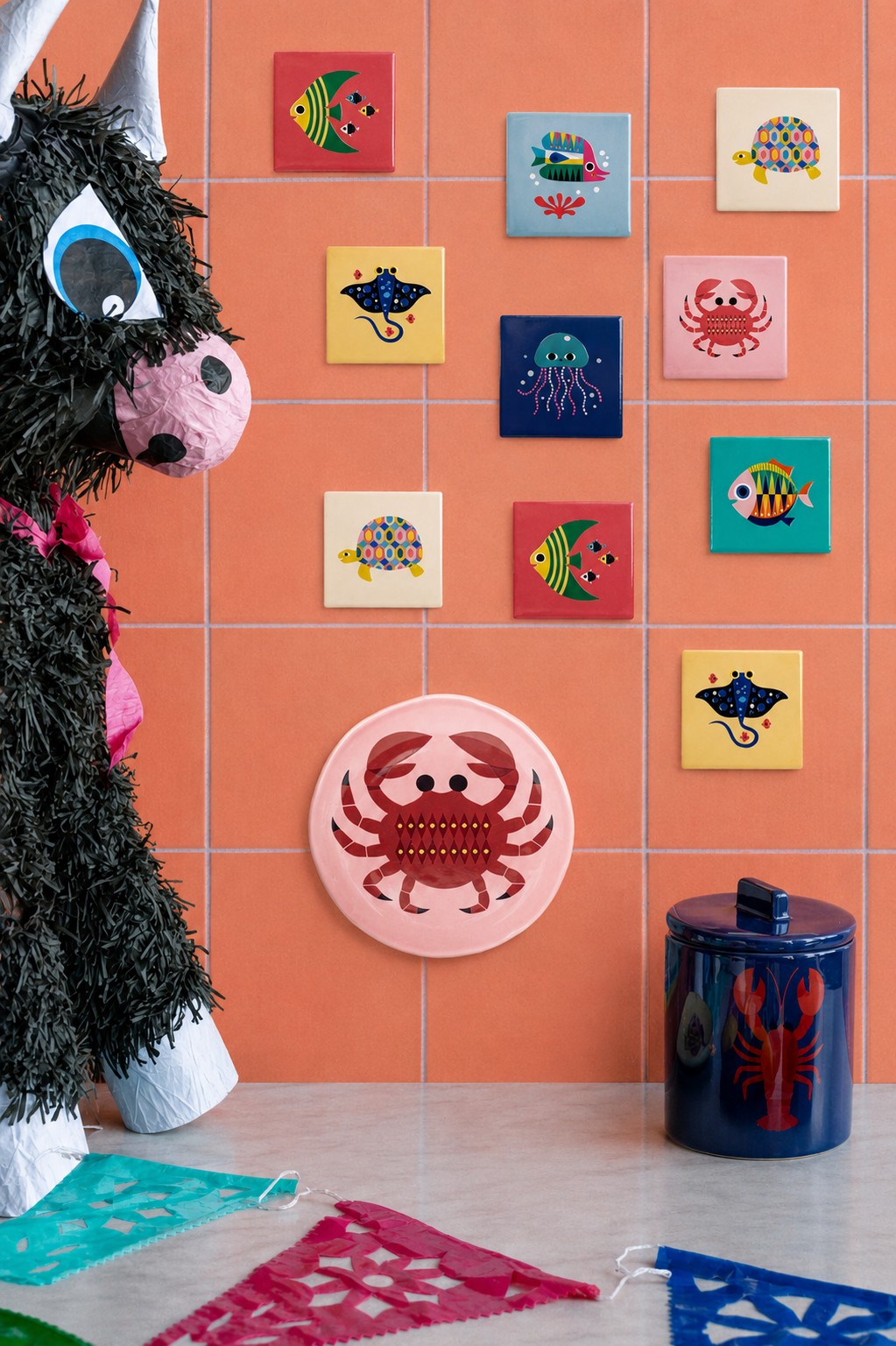 Kitsch Kitchen tegeltje Sealife flyfish - 136203 Kitsch Kitchen tegeltje Sealife flyfish