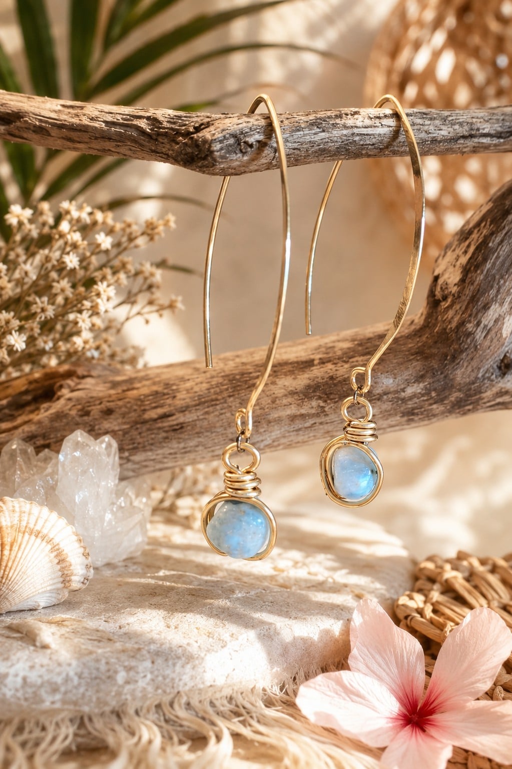 Oorhangers met Larimar