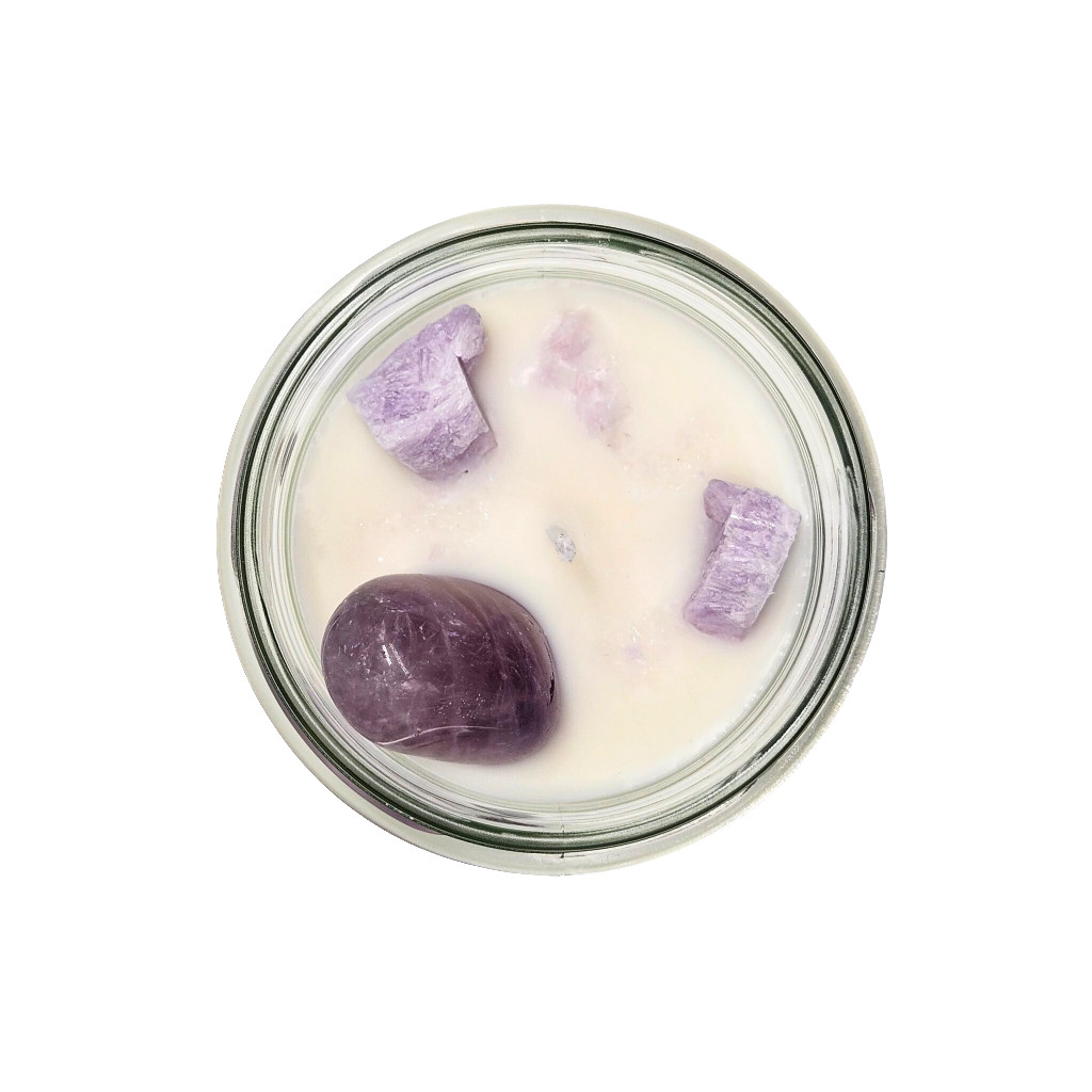 DIY pakket - Kaars met edelsteen en geurdecoratie - Amethist - 49367.jpeg DIY pakket - Sojakaars met edelsteen en geurdecoratie - Amethist