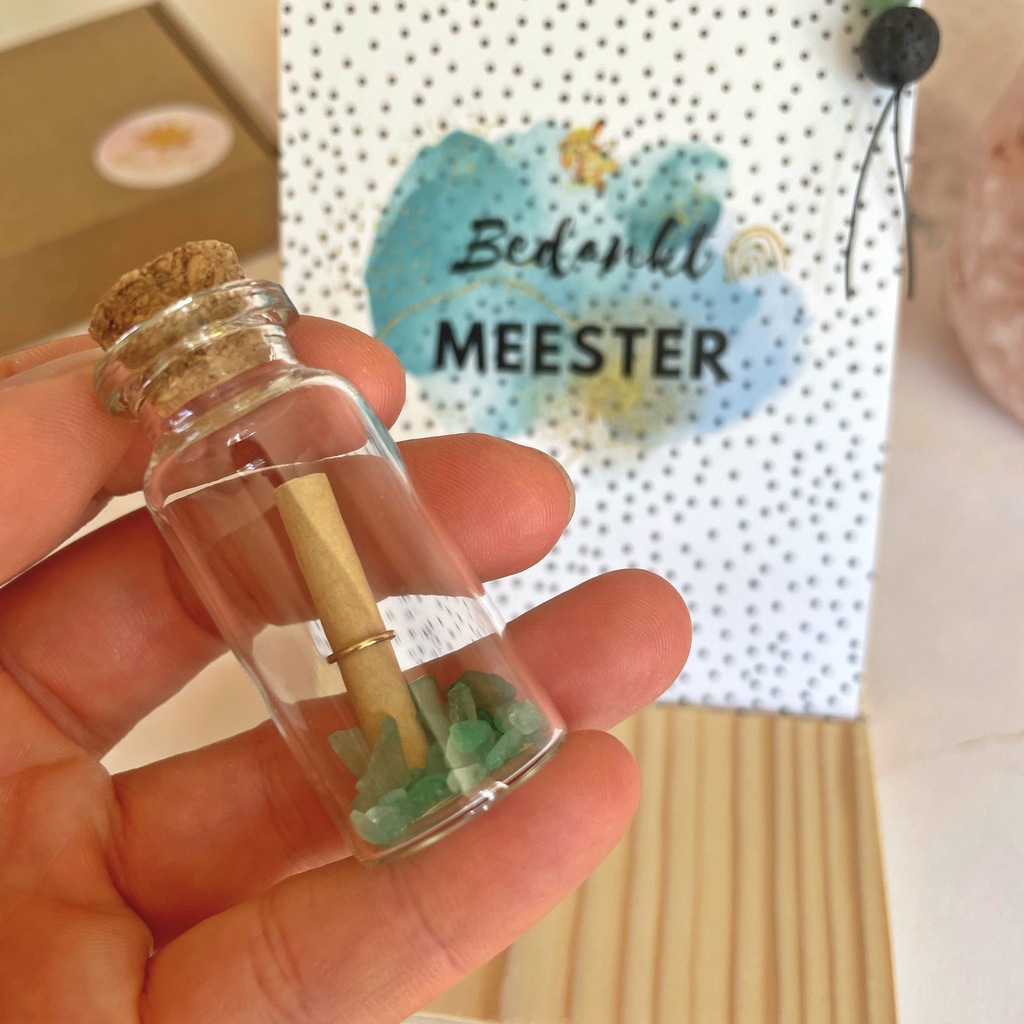 Bedankt Meester + Armband Geluk&Voorspoed