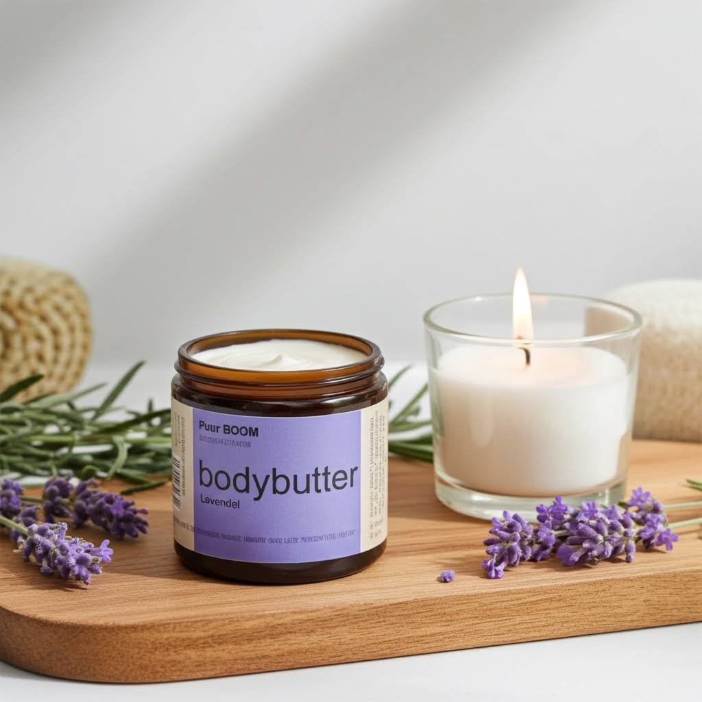 Handmade Bodybutter met werkzame kruiden-lavendel - 106949 Handmade Bodybutter met werkzame kruiden-lavendel