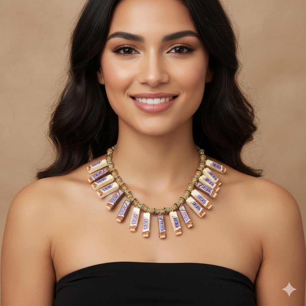 Je bent jezelf niet als het honger hebt; een handgemaakte one-of-a-kind ketting