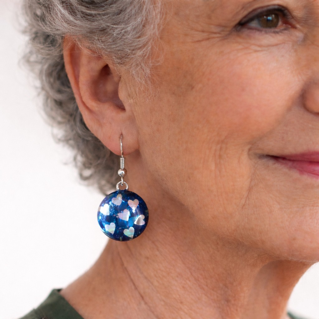 Dromerig & Sprankelend, beschilderde glazen oorbellen voor elke leeftijd