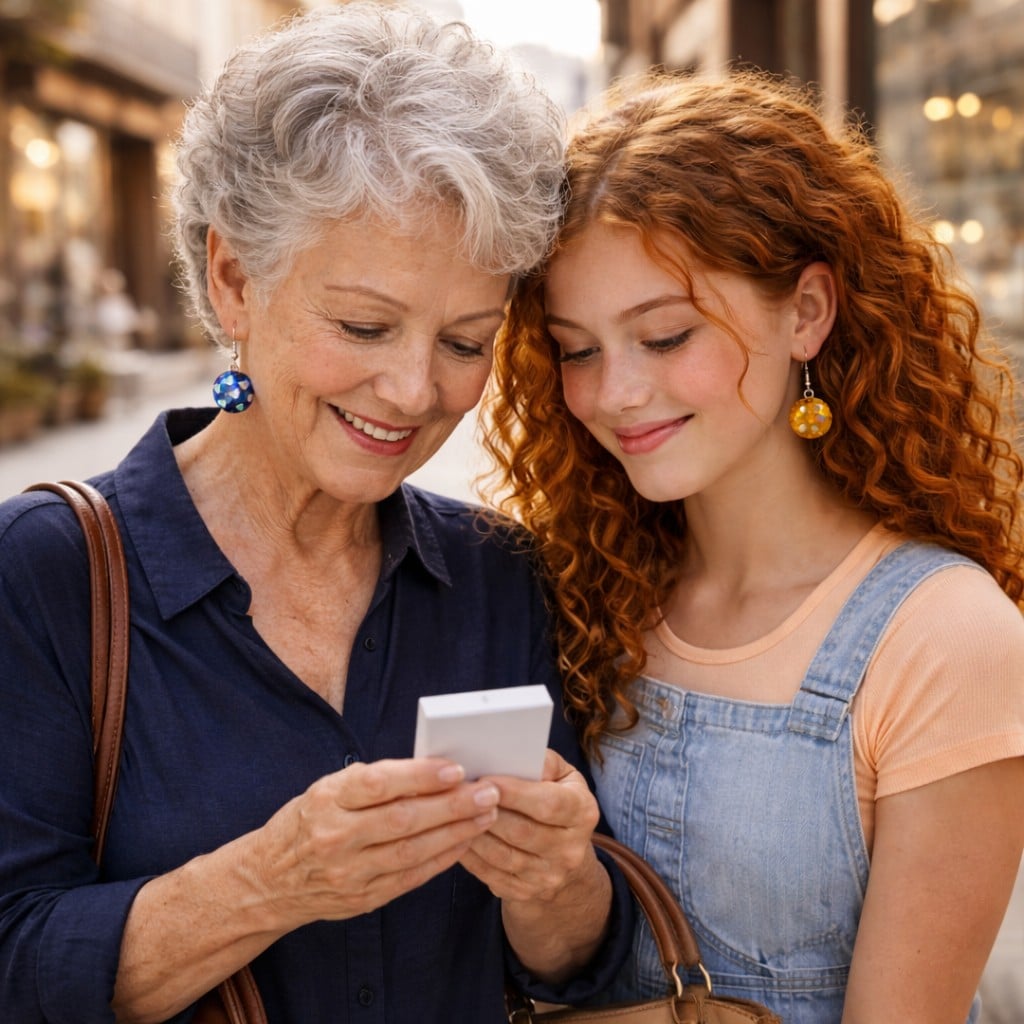 Dromerig & Sprankelend, beschilderde glazen oorbellen voor elke leeftijd