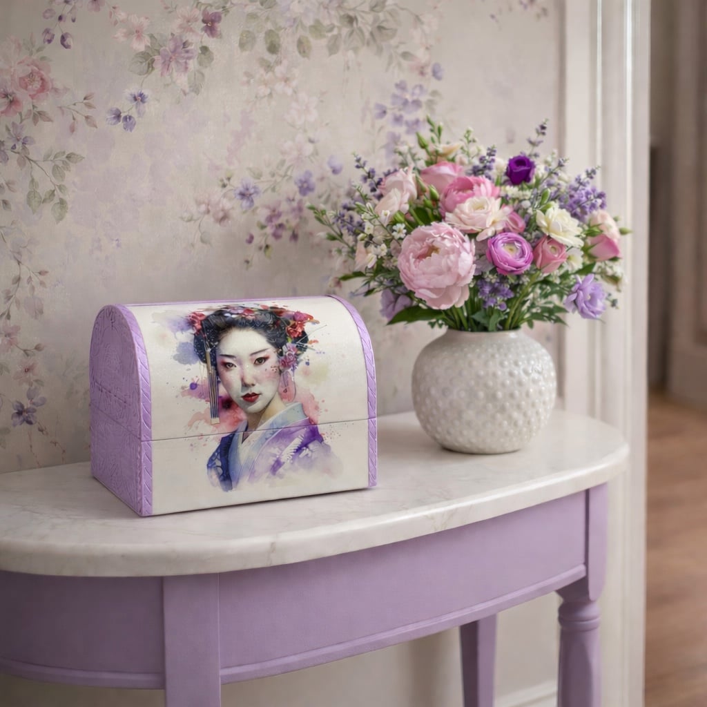 Handgedecoreerde houten sieradendoos ‘Whispers of Elegance’