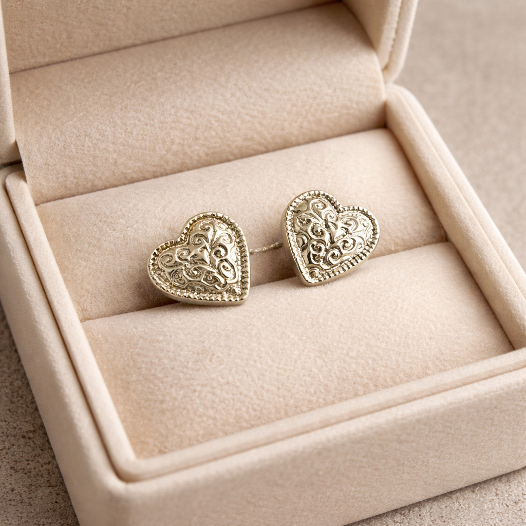 Zilveren hartjes oorstekers van duurzaam zilver (99,9%) – handgemaakt en hypoallergeen