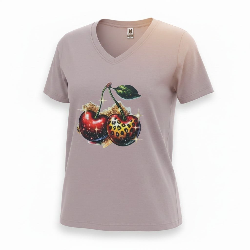 Dames  shirt lavender -  kersen  – Everyday Comfort Edition