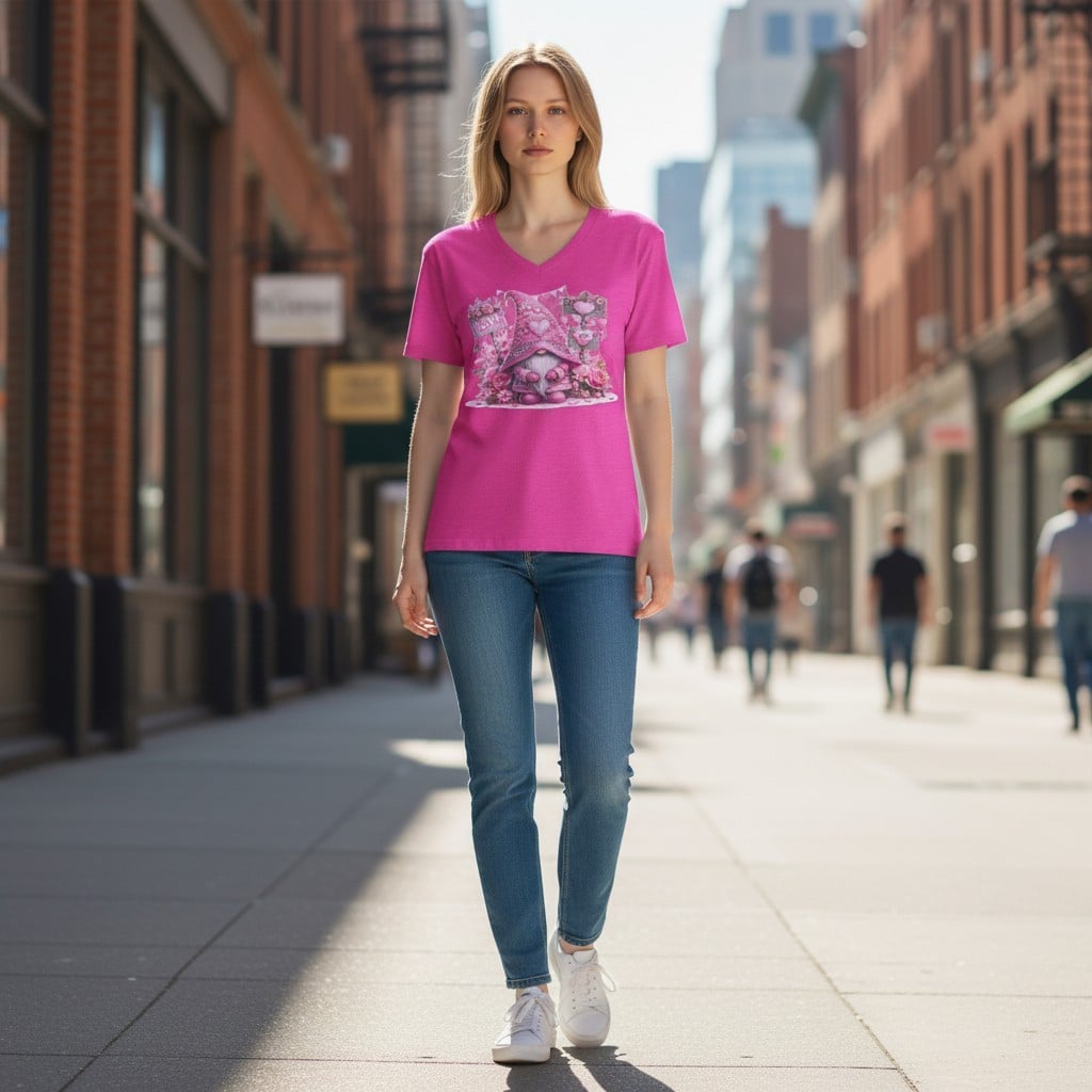 Dames  shirt roze -  kabouter – Everyday Comfort Edition