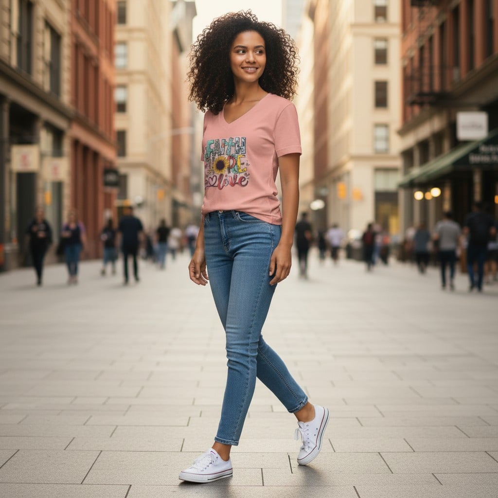 Dames t shirt Soft dusty orange-  Everyday Comfort Edition