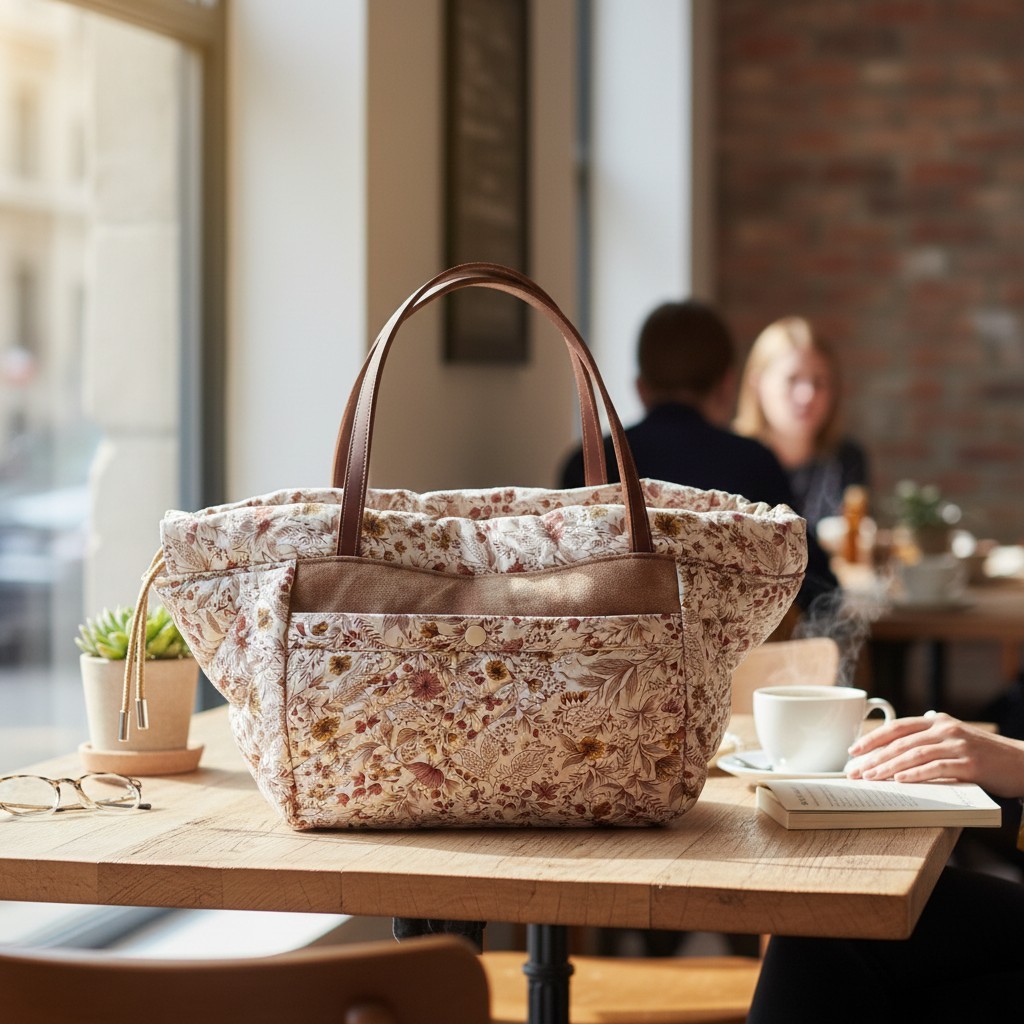 Projecttas muis – breitas & haaktas – garen tas met vakken – handwerktas katoen