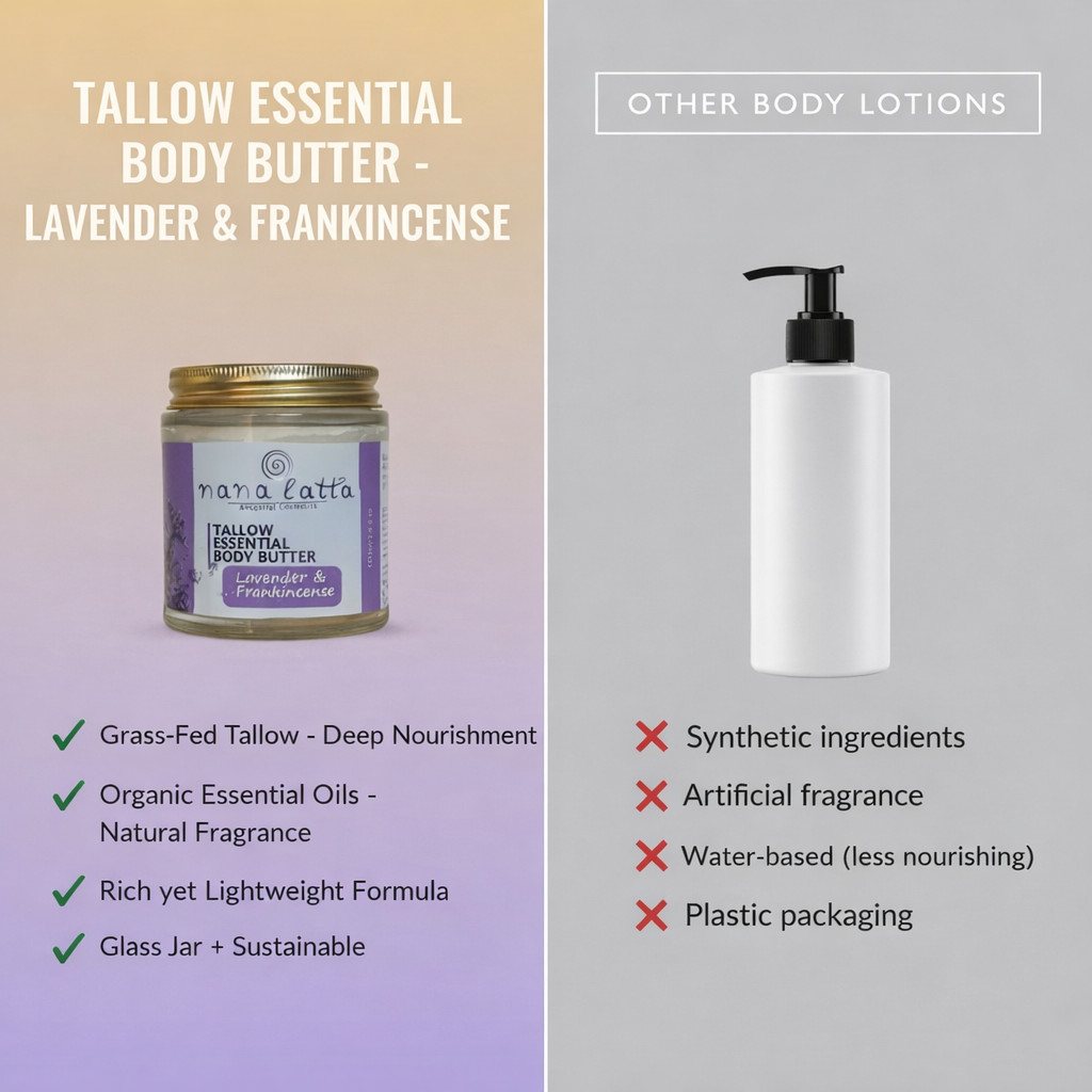 Tallow Essential Body Butter - Lavender & Frankincense 100 ml - 124684 Tallow Essential Body Butter - Lavender & Frankincense 100 ml
