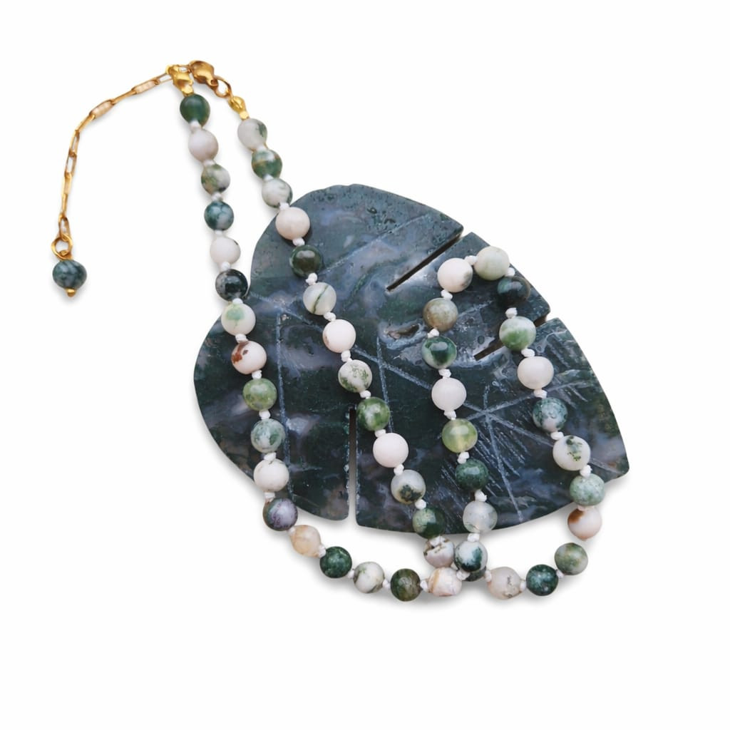 ✨ Sylva – Handgeknoopte Dendriet Ketting - 127902 ✨ Sylva – Handgeknoopte Dendriet Ketting