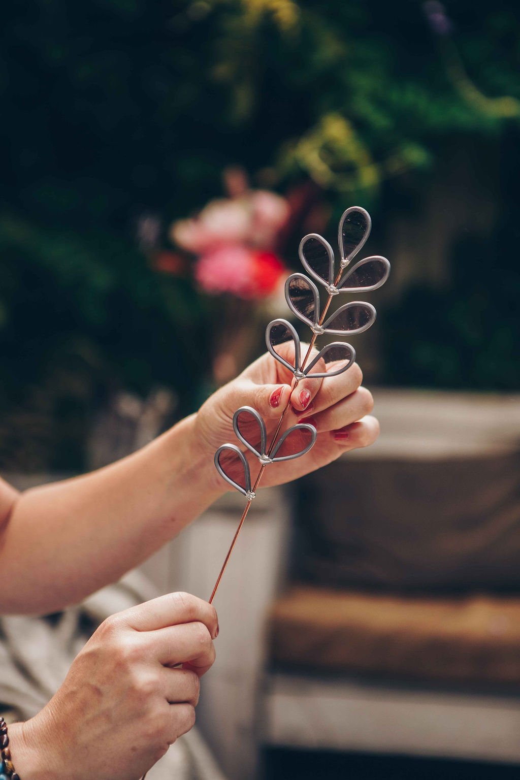 Glazen bloem Lavendel