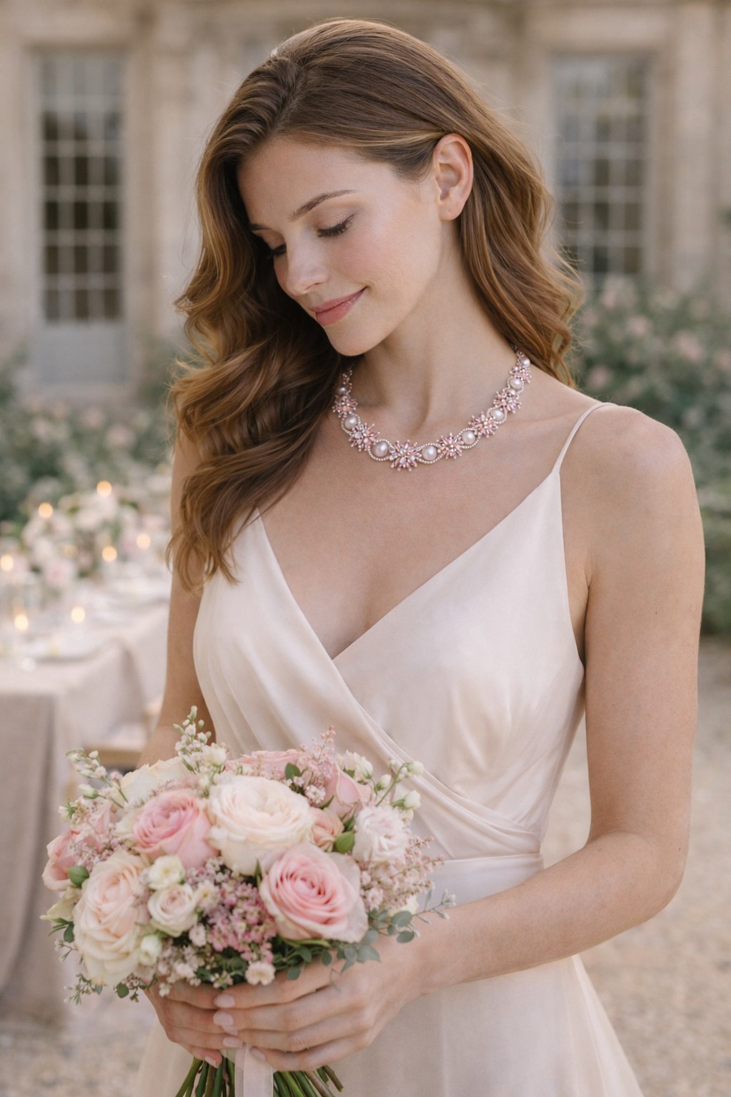 Romantisch & Tijdloos, “Sweet Starbursts” parelketting