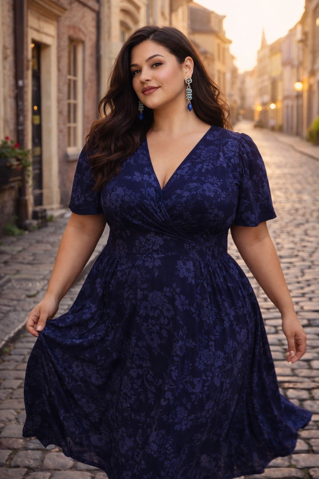 Zeldzaam & Romantisch, blauwe roos oorbellen met lapis lazuli edelstenen