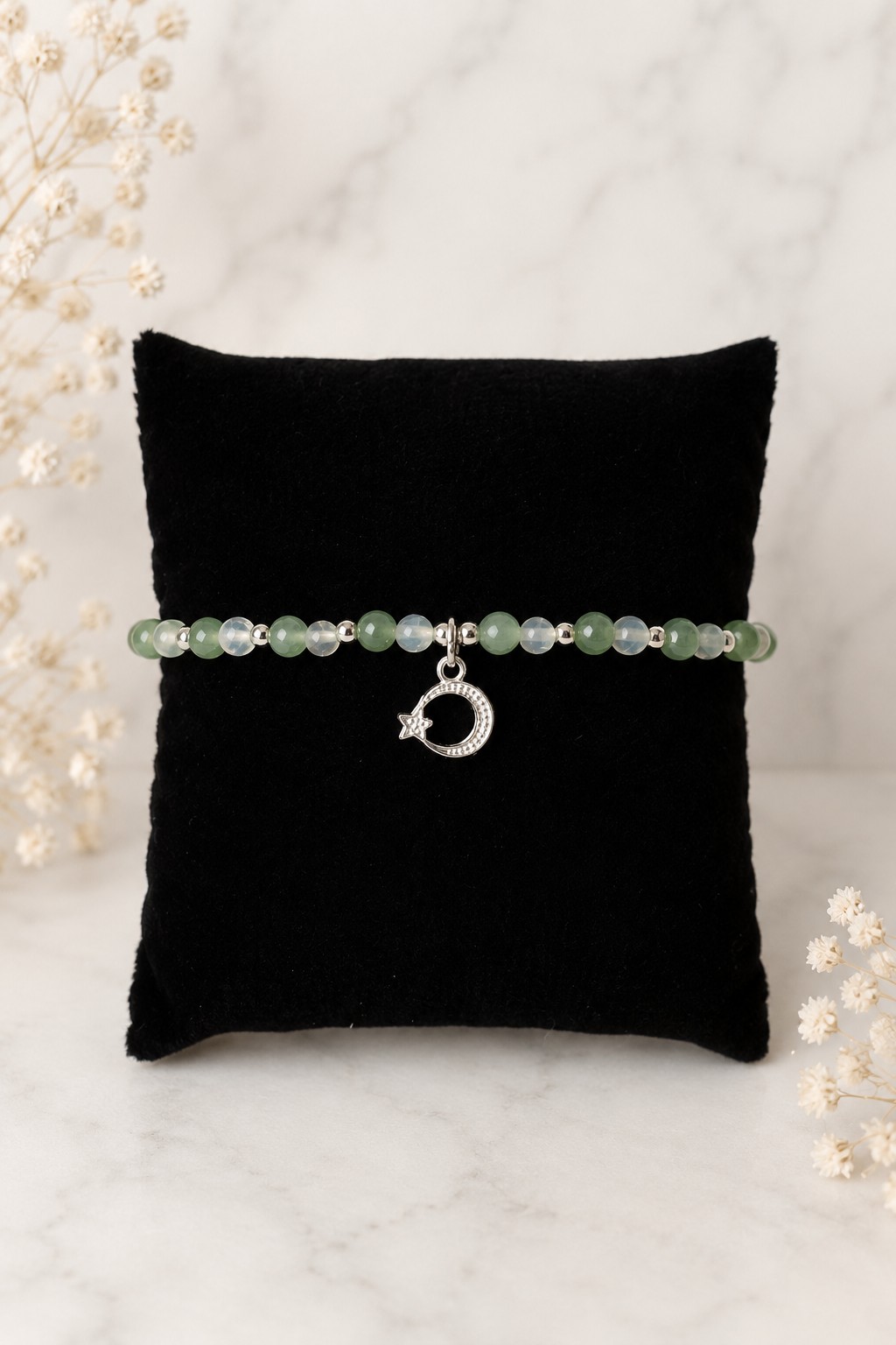 Fresh Dawn armband – Aventurijn & Ijsbloem Agaat - 150316 Fresh Dawn armband – Aventurijn & Ijsbloem Agaat