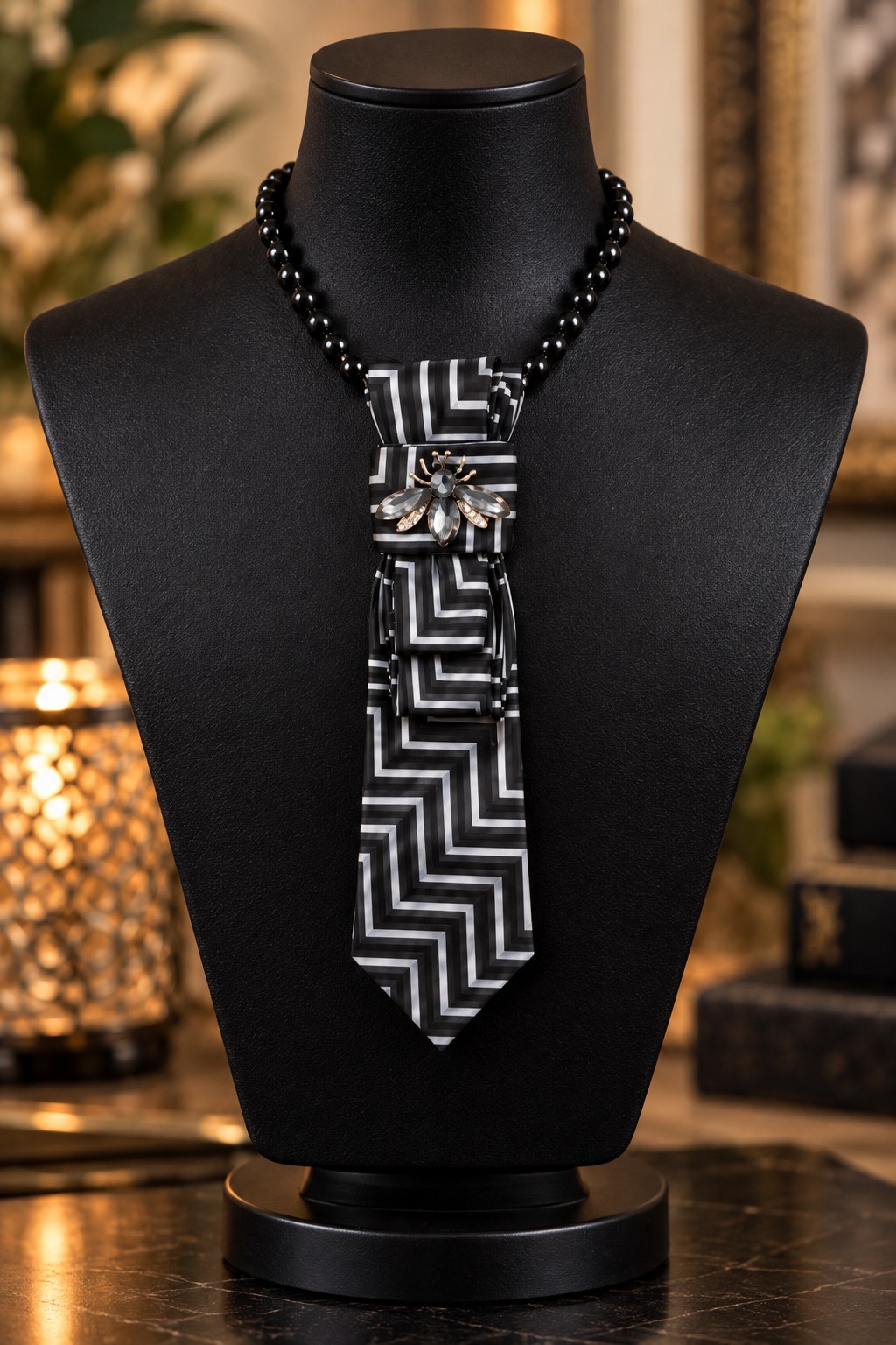 Unique Statement stropdas ketting dames – opvallend handgemaakt sie… - 151704 Unique Statement stropdas ketting dames – opvallend handgemaakt sieraad upcycled tie necklace