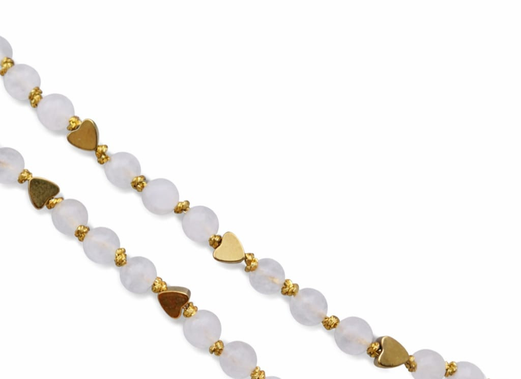 ✨ Équilibre – Witte Jade & Hematiet Ketting - 127908 ✨ Équilibre – Witte Jade & Hematiet Ketting