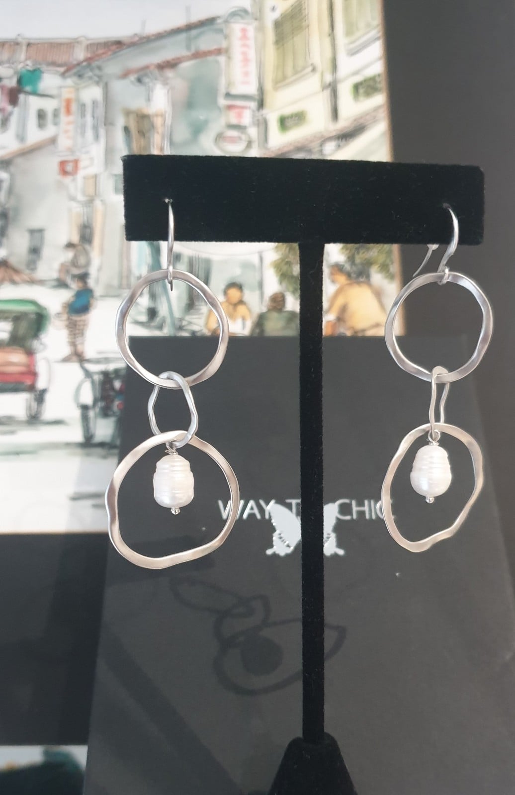 Zoetwater parel oorbellen