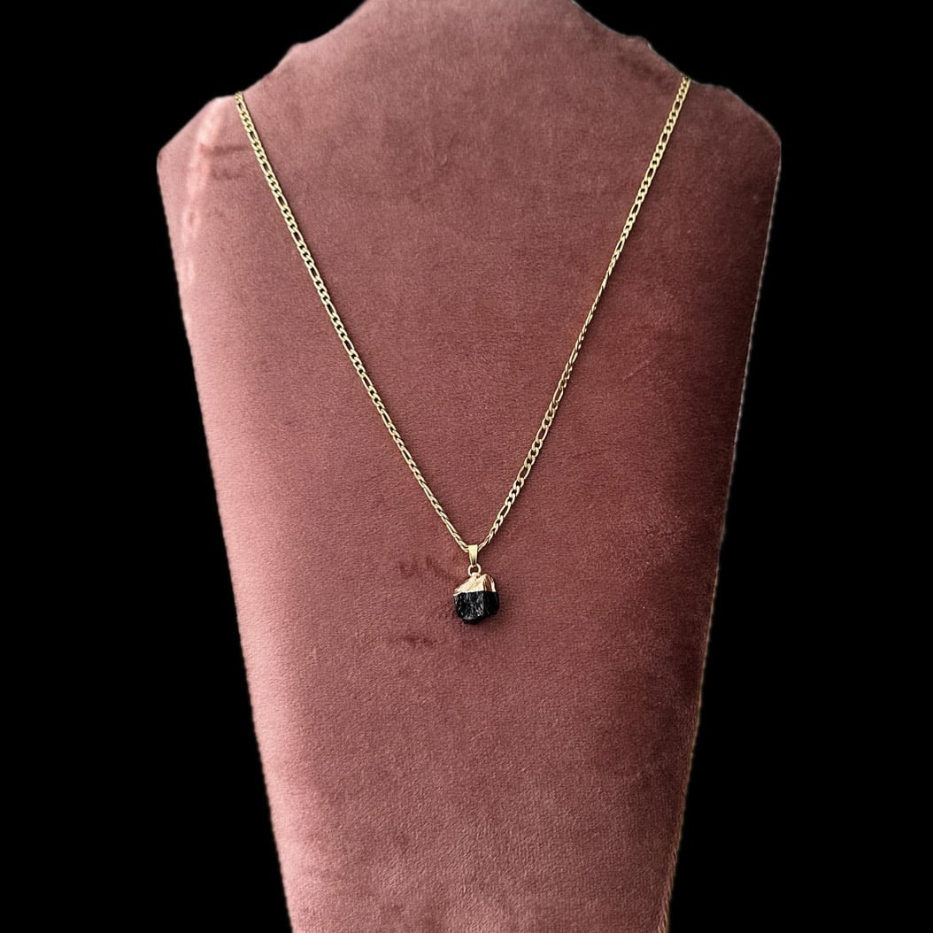 Ketting met edelsteen zwarte toermalijn - 29240 Ketting met edelsteen zwarte toermalijn