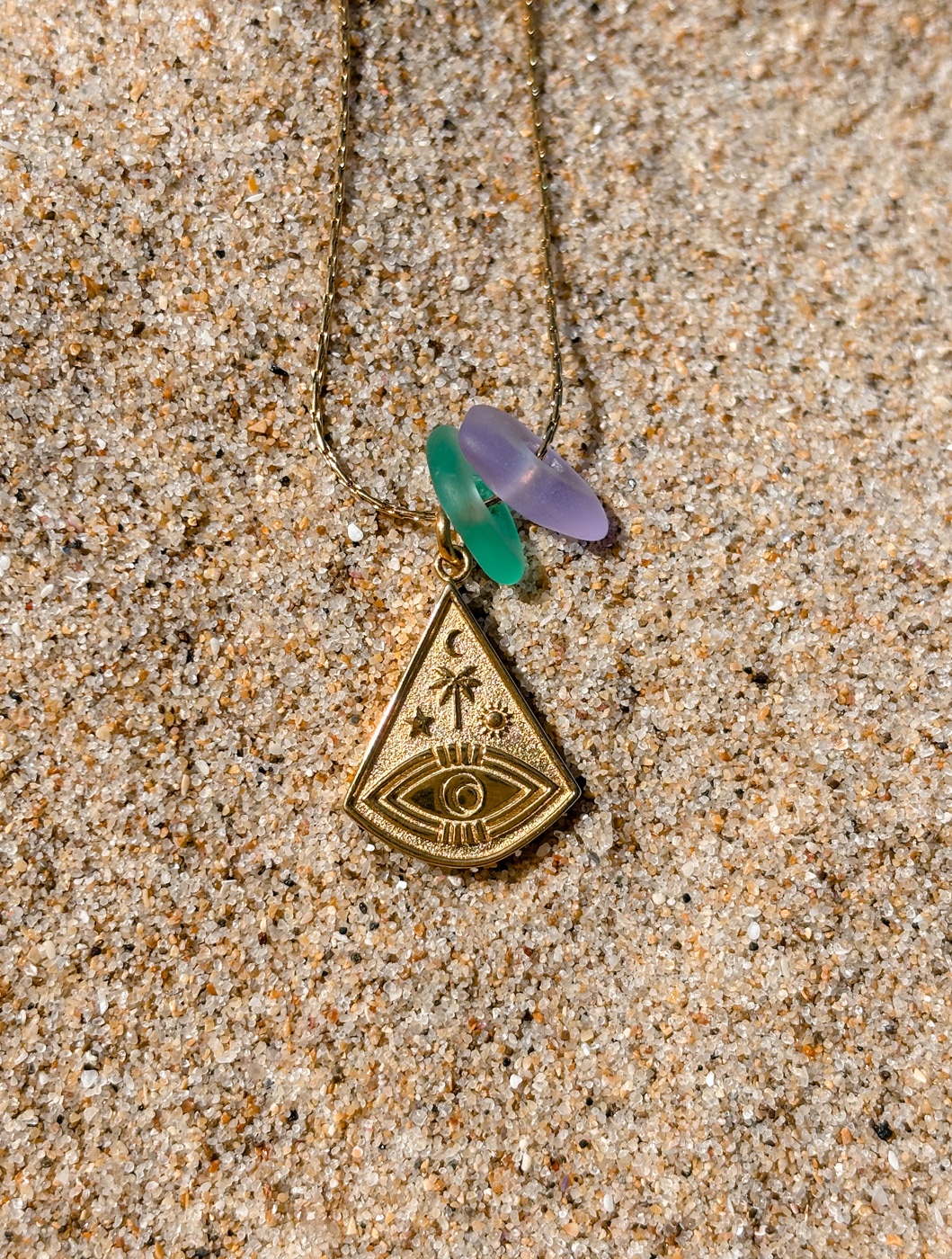 Zeeglas Ocean Eye Ketting Goud - Laguna Treasures - 64003.jpeg Zeeglas Ocean Eye Ketting Goud