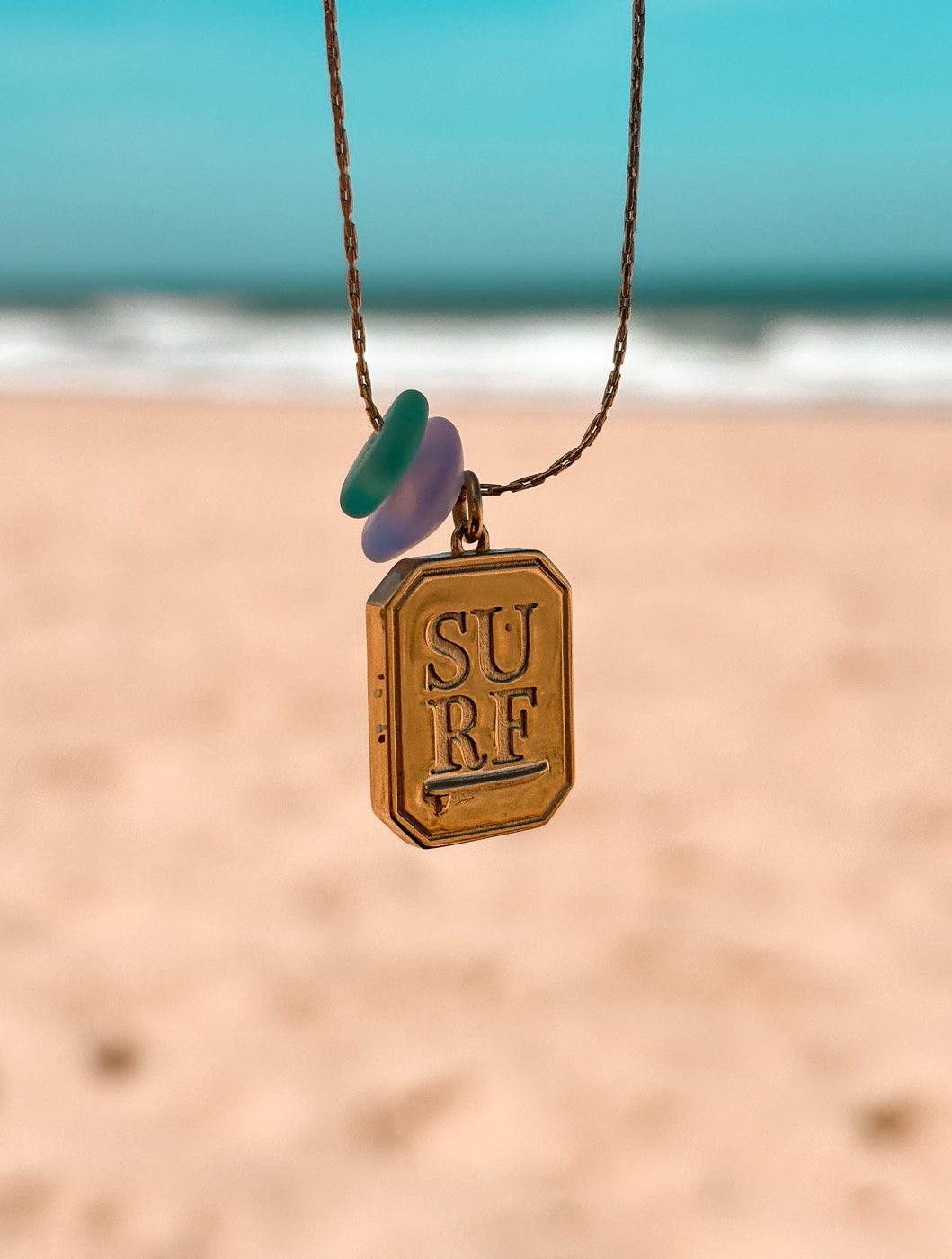 Zeeglas Surfgirl Ketting Goud - 64006 Zeeglas Surfgirl Ketting Goud