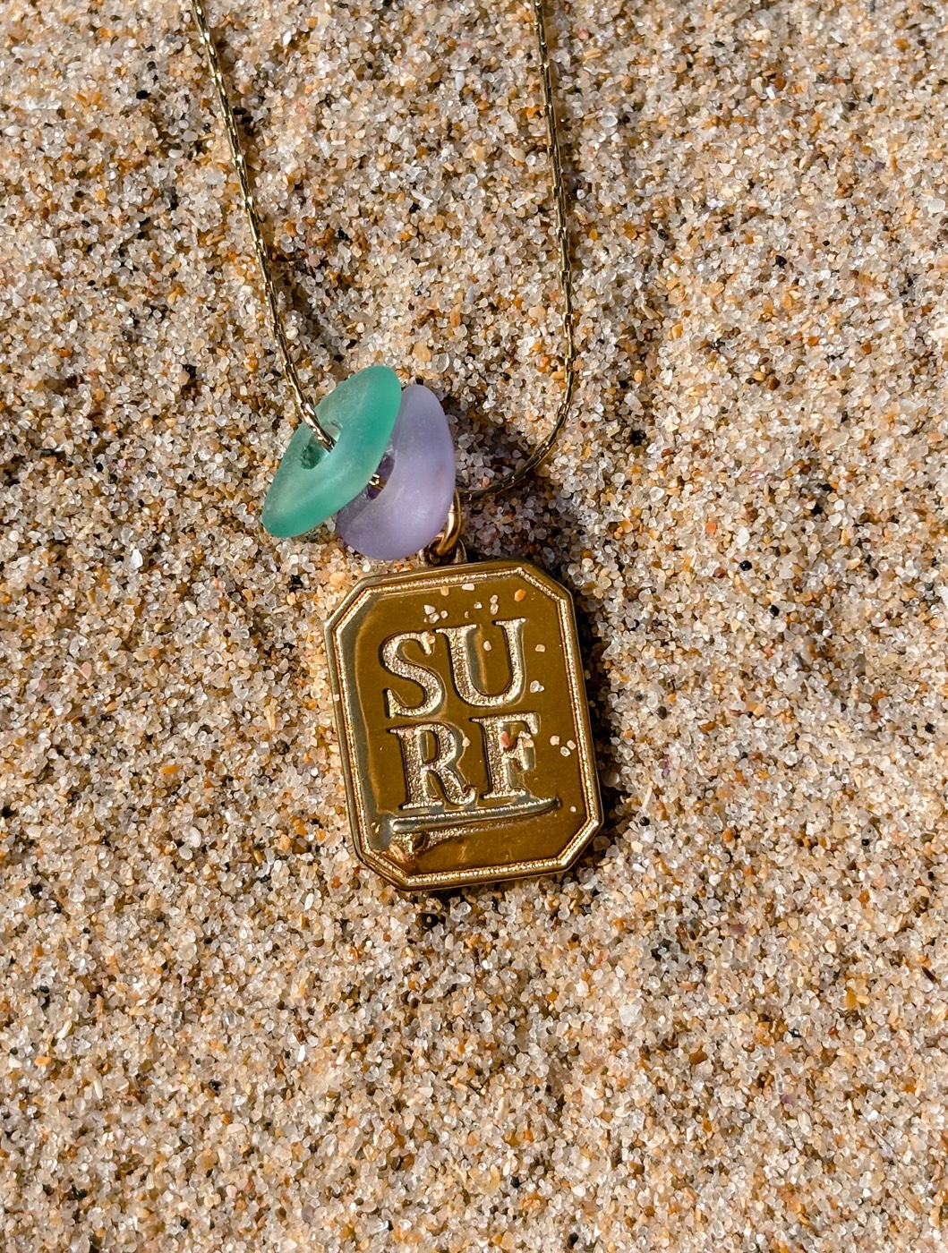 Zeeglas Surfgirl Ketting Goud - 64007 Zeeglas Surfgirl Ketting Goud