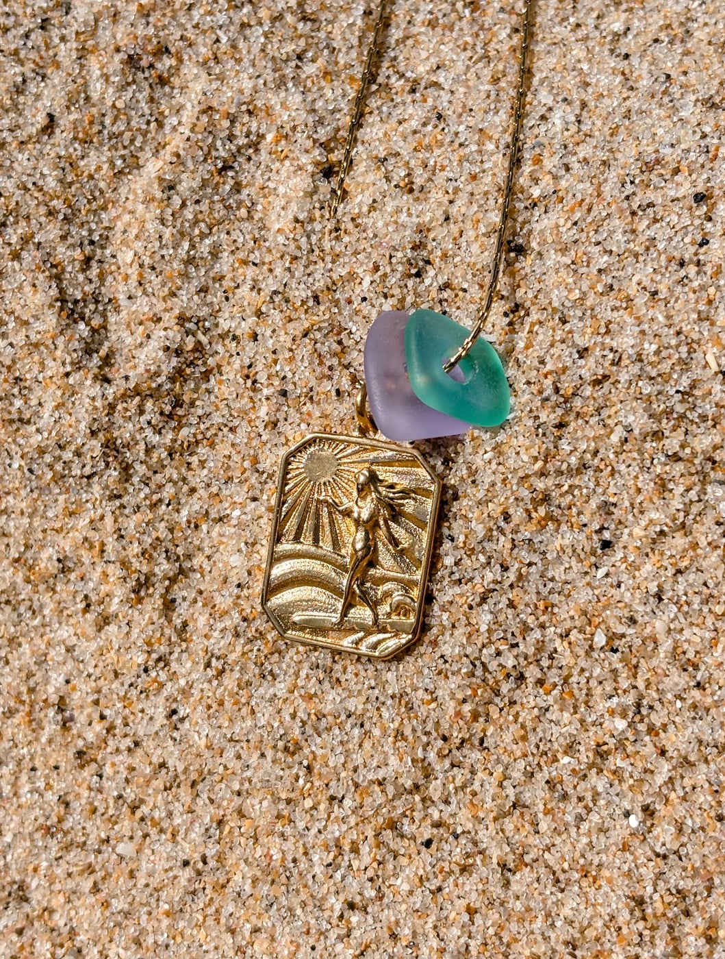 Zeeglas Surfgirl Ketting Goud - 64008 Zeeglas Surfgirl Ketting Goud