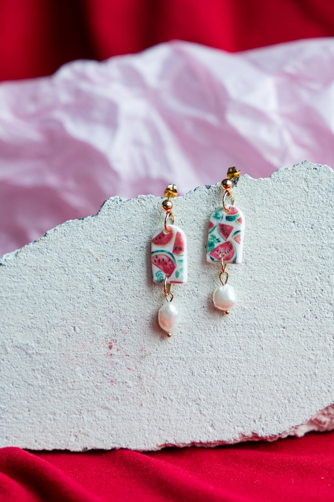 Oorbellen | Watermeloen klein